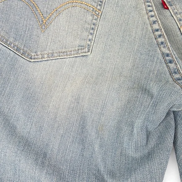 Levis 518 Bootcut Jeans Womens 11 Medium Wash Blue Denim Mid Rise Stretch - Picture 14 of 16